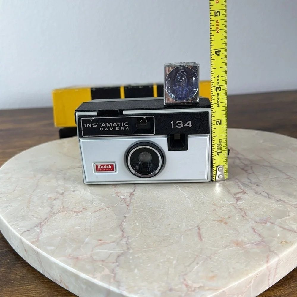 Vintage Real Kodak Instamatic 134 Camera - Black and Silver / Also Bag Charm